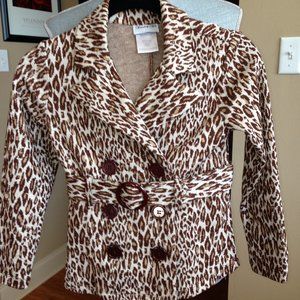 Disorderly Kide girls jacket, animal print, size 7